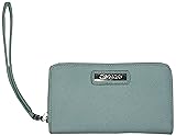 Calvin Klein Zip Around Saffiano Leather Wristlet