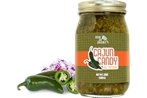 Green Jay Gourmet Relish - Cajun Candy Relish - Sweet And Spicy Candied Jalapeno Relish & Spread - USA Made - For Burgers, Hot Dogs, Nachos & More - Gluten-Free, No MSG & Small-Batch - 16 Ounces