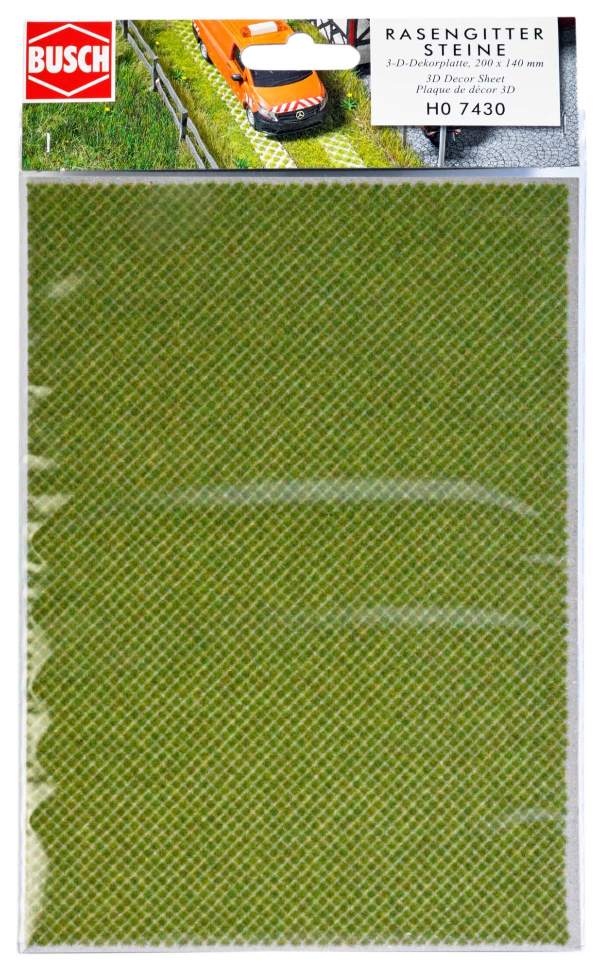 Busch 7430 Grass/Lawn Paving Blocks HO Scenery Scale Model Scenery