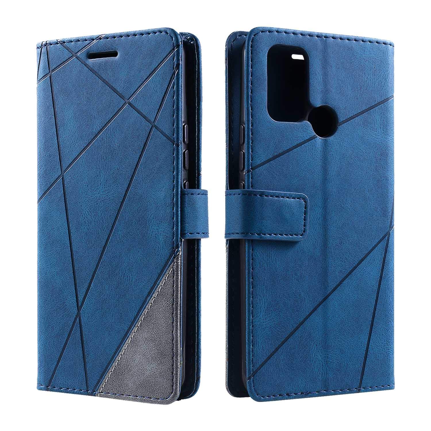 SONWO Case for Realme 7i / Realme C17, PU Leather Wallet Magnetic Protective Case Cover for Realme 7i / Realme C17, Blue