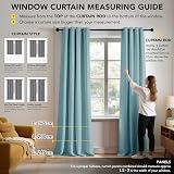 Deconovo Eyelet Curtains Thermal Insulated Ring Top Blackout Sky Blue 140x180 1 view 2