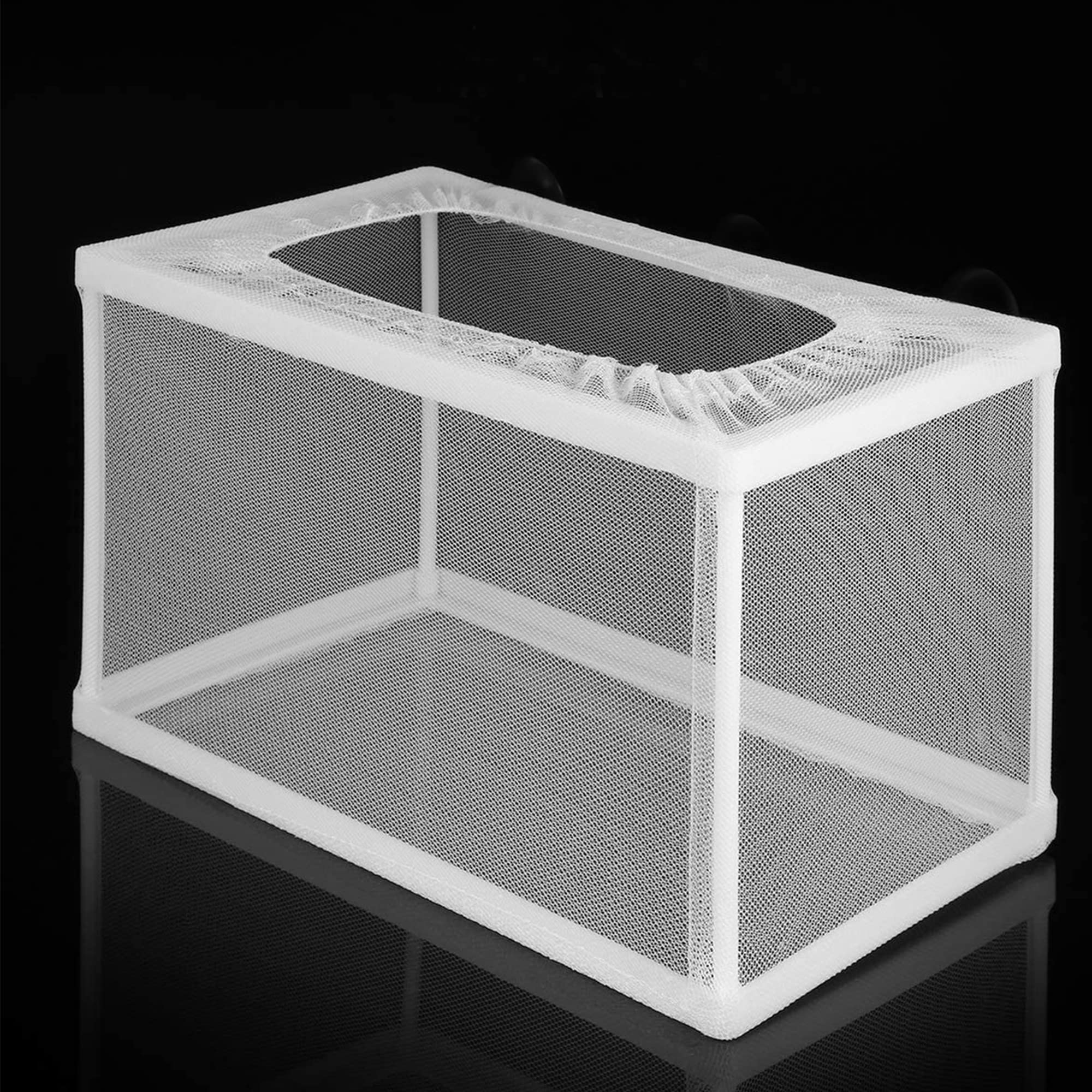 Fish Breeding Box Large Fish Breeding Box for Tropical Fish Nursery Isolation Box Fry Hatchery Net, Breeding Box Aquarium Baby Fish Tank Divider with 6 Suckers(26x15x15cm)