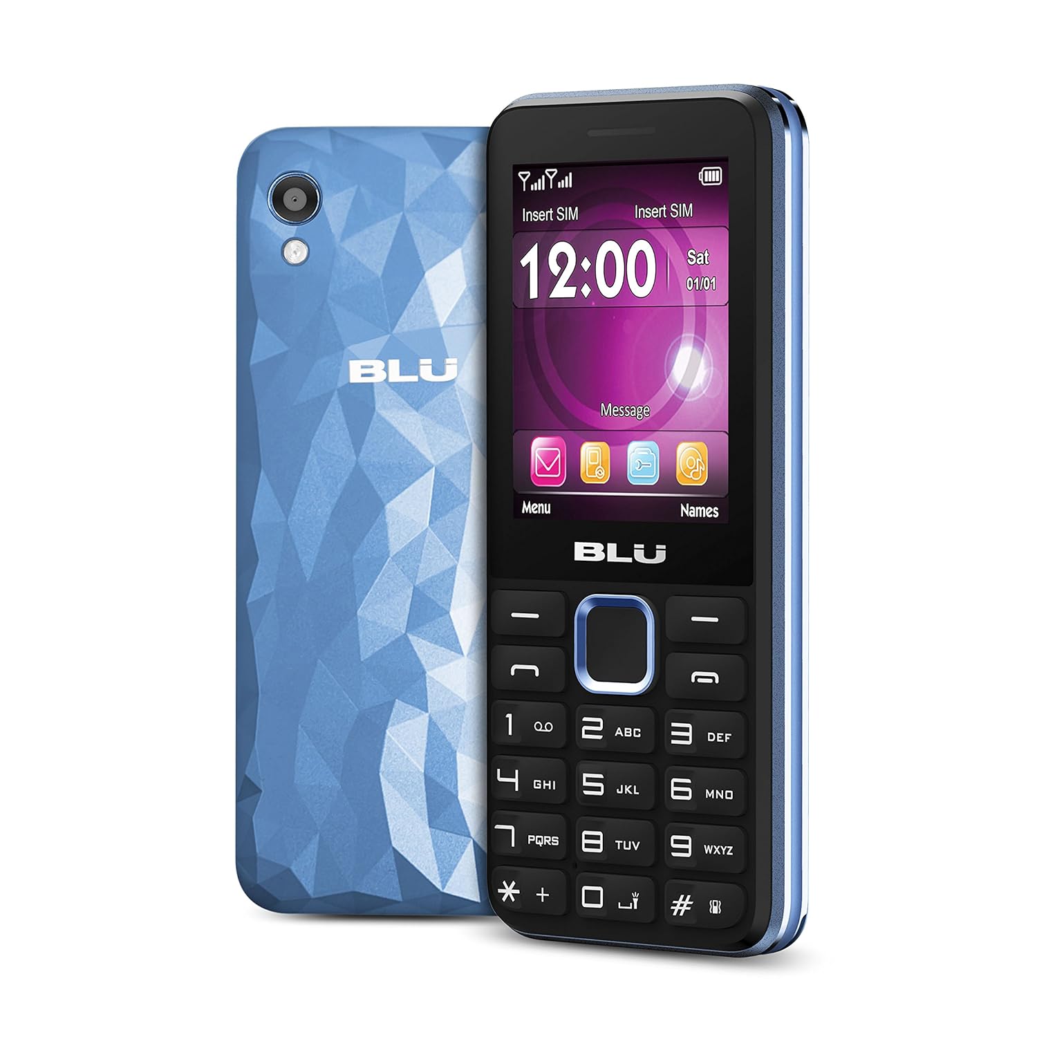 Amazon.com: BLU Tank 3 - GSM Unlocked Dual Sim Cell phone with 1,900 mAh  Battery -Blue: Cell Phones & Accessories