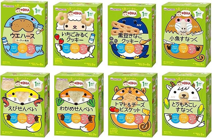 Amazon 和光堂 1歳からのおやつ Dha アソートセット 8種セット 1歳頃から 和光堂 ベビー用デザート 菓子 通販