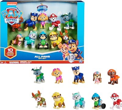 - Pat Patrouille - Coffret Cadeau 10 Figurines - Jouet Enfant
