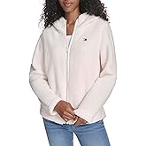 Tommy Hilfiger womens Zipper Hoodie Sherpa Fuzzy Jacket