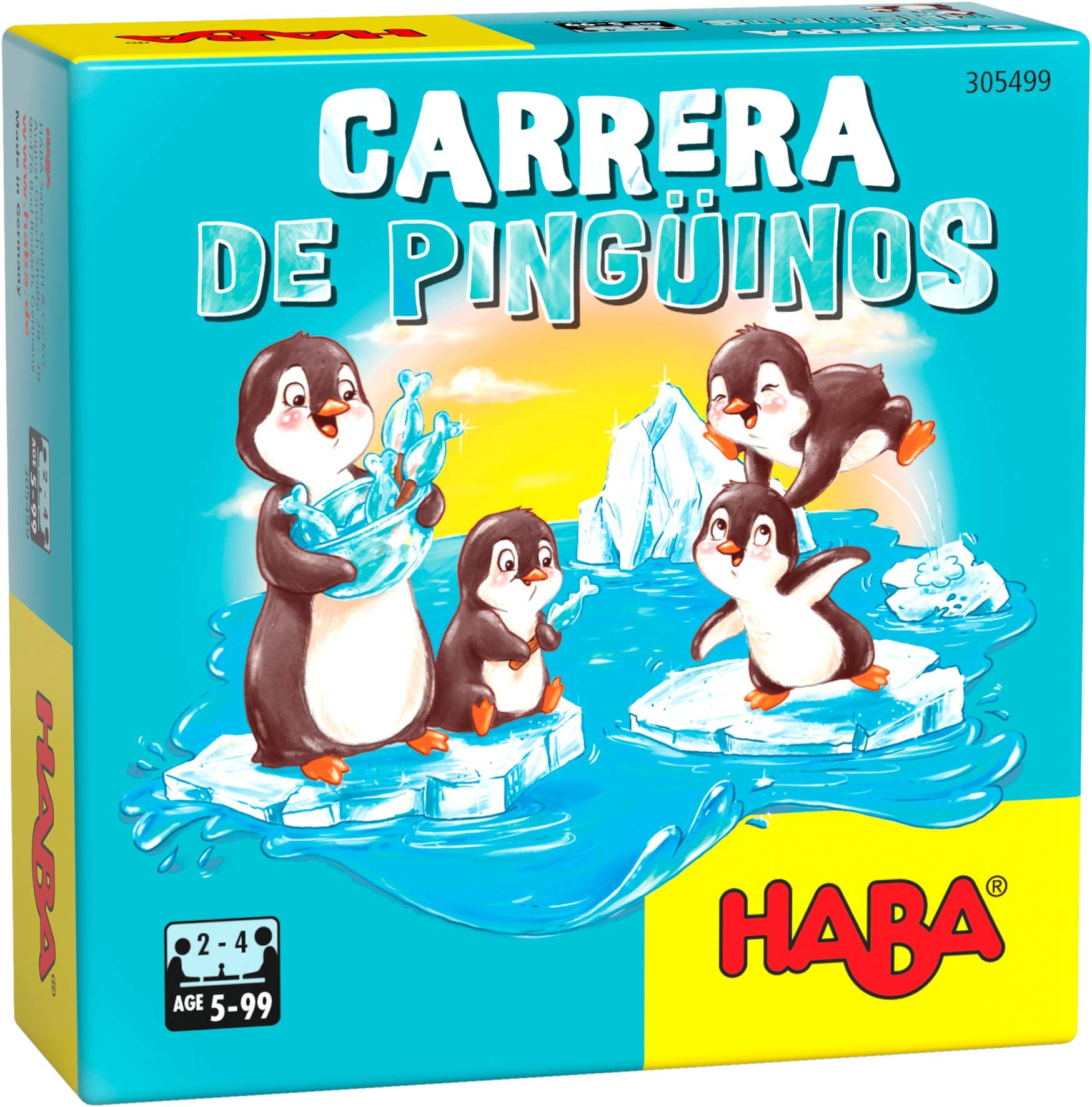 HABA - Penguin Race-ESP Board Game (Habermass H305499)