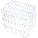 New brothread 3 Layers Stackable Clear Storage Box/Organizer for Holding 60 Spools Home Embroidery & Sewing Thread and Other 