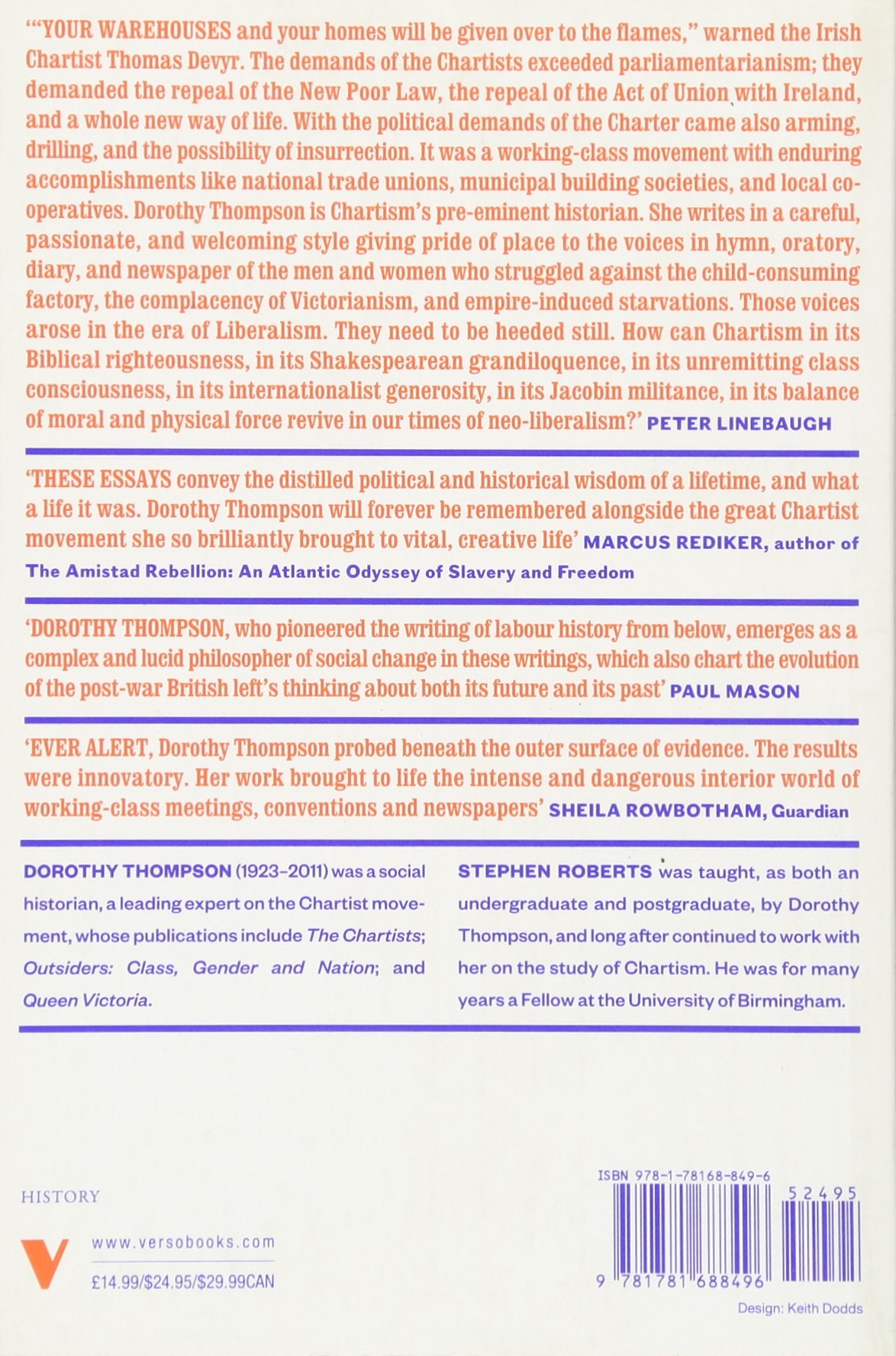 The Dignity Of Chartism Thompson Dorothy Roberts Stephen Thompson E P Amazon Com Books