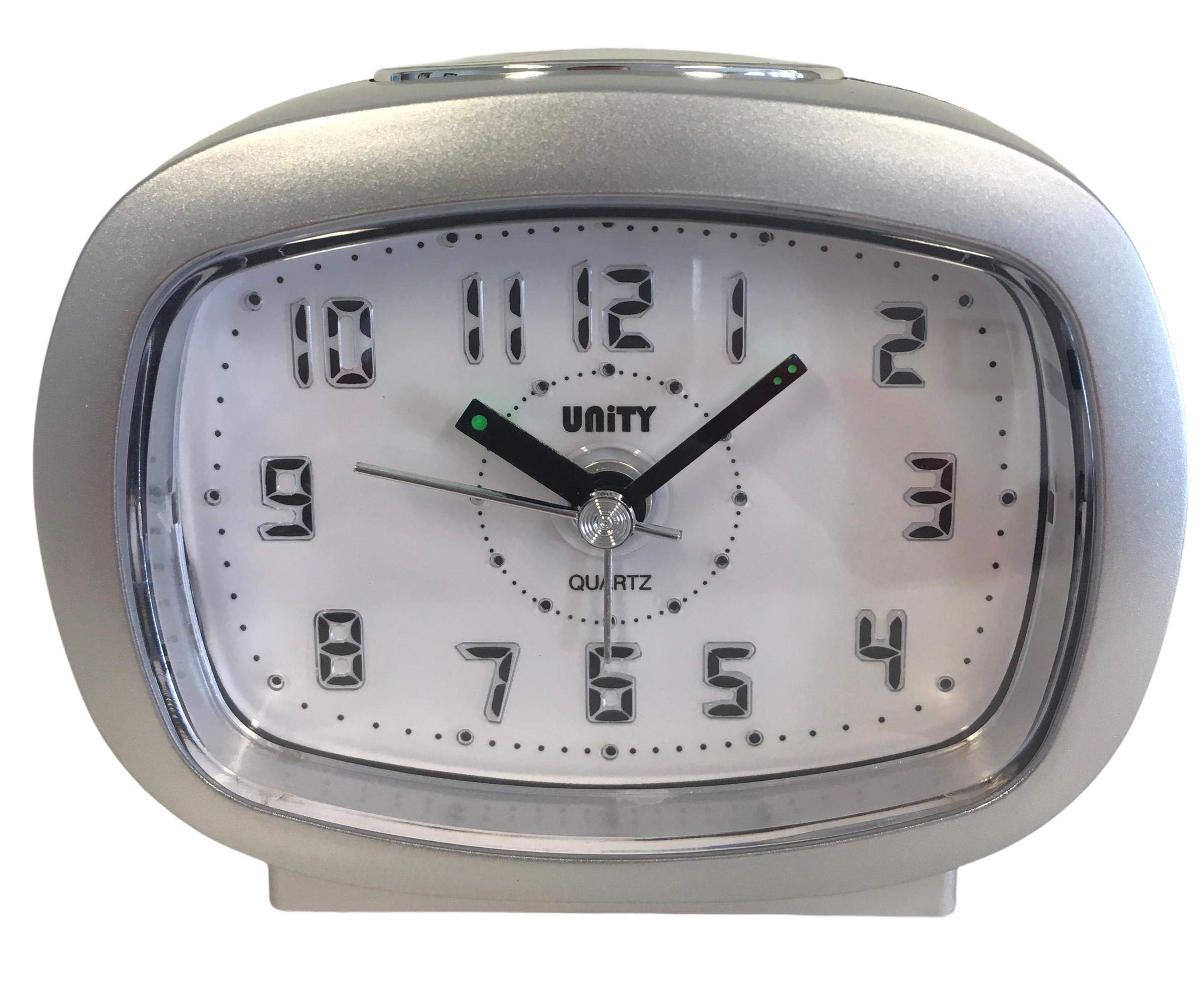 Unity Beep alarm clock in Silver & Blue LED Light