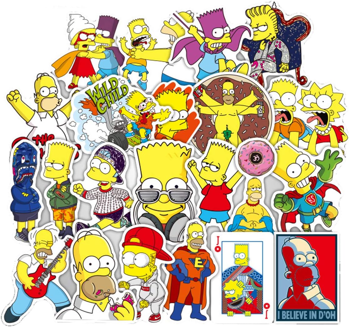 Meet Holiday The Simpsons Decoration Stickers Waterproof Vinyl Scrapbook Stickers Car Motorcycle Bicycle Luggage Decal…
