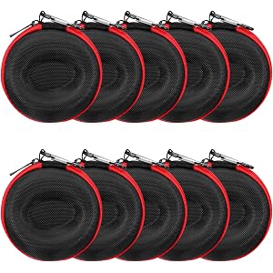 Ziouabaf 10-Pack Watch Case for Travel, EVA Single Watch Storage Box for Wristwatches and Smart Watches up to 2 Inches (50mm)