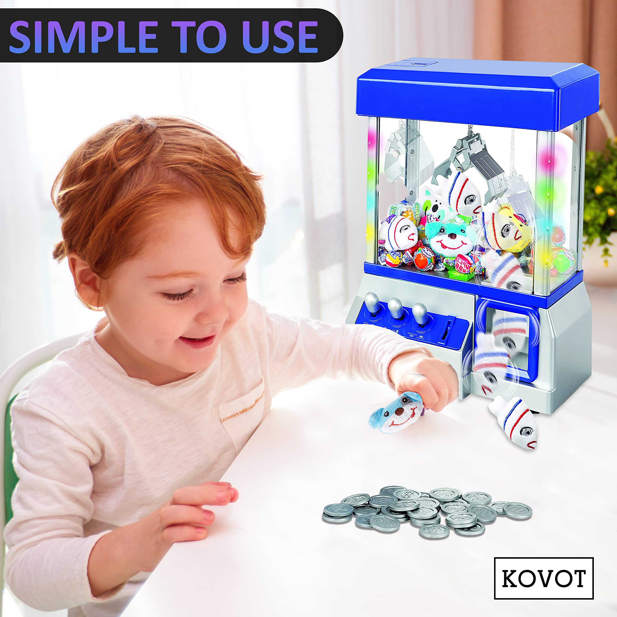 KOVOT Mini Arcade Claw Grabber Machine Candy Machine for