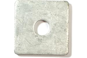 Hard-to-Find Fastener 014973151881 Square Washers, 1/2 x 2x2 x 3/16, Piece-25, Silver