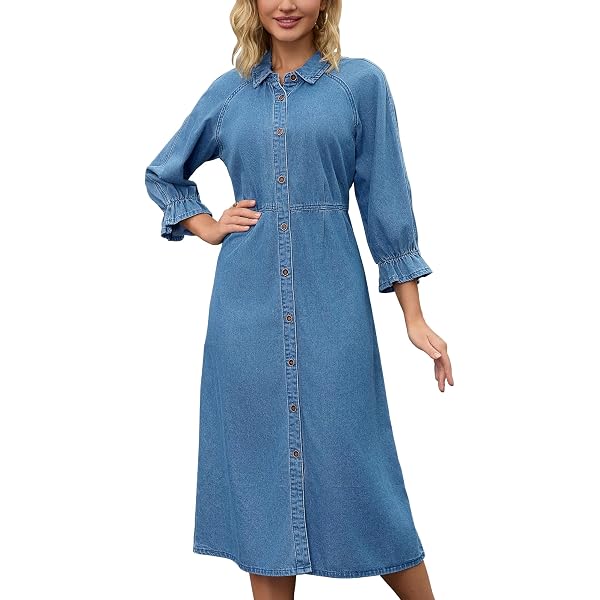 lightweight denim dress for older ladies 10 Denim Dresses for Older Ladies