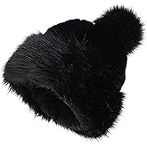 LA CARRIE Women's Hat Russian Cossack Pompom Cap for Winter Ski Snow