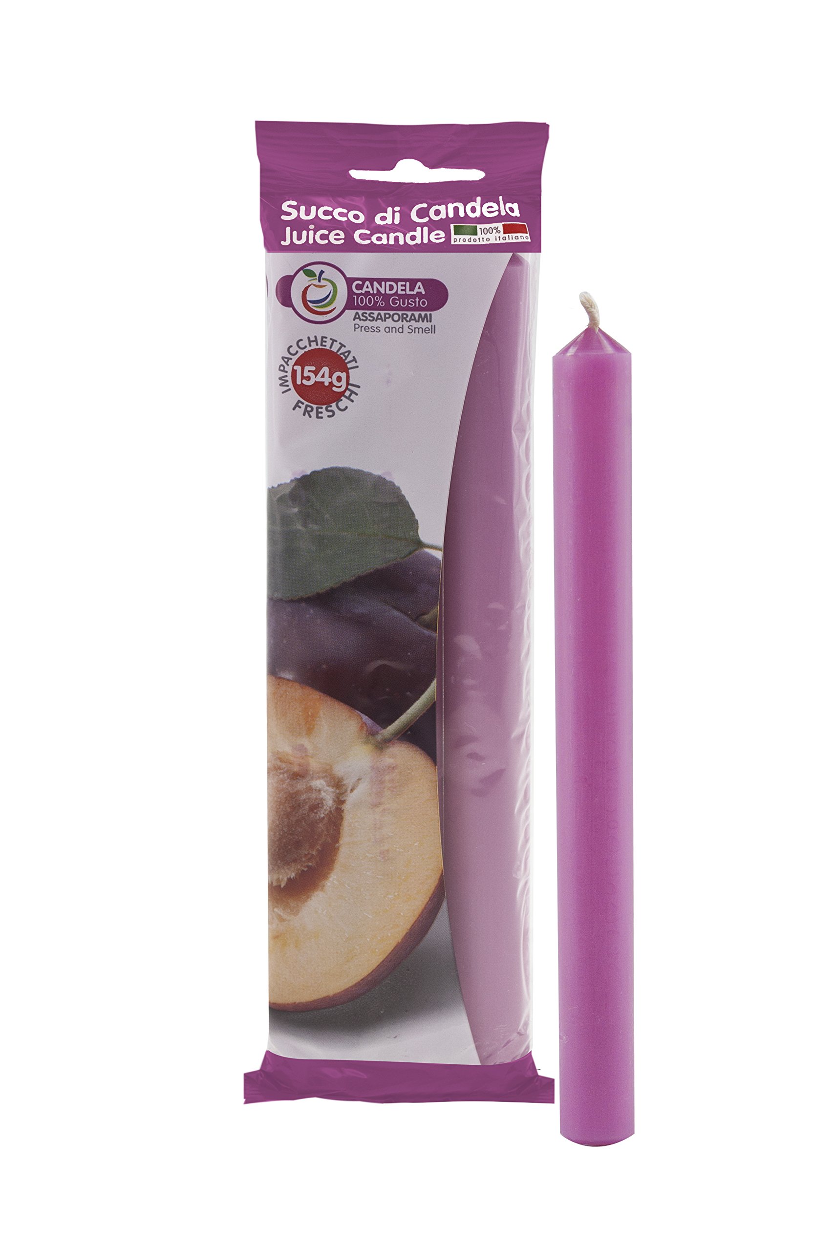Cereria di Giorgio Juice Scented Candles with Fruit, Wax, Plum, 1.7 x 1.8 x 20 cm