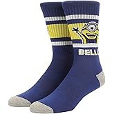 Bioworld Minions Minion Bello Mens Athletic Crew Socks