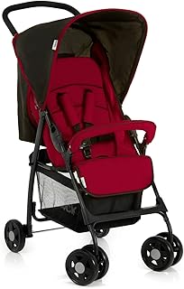 Hauck Buggy Sport / mit Liegefunktion, klein zusammenfaltbar / für Kinder ab Geburt bis 15 kg, Caviar Tango/Rot