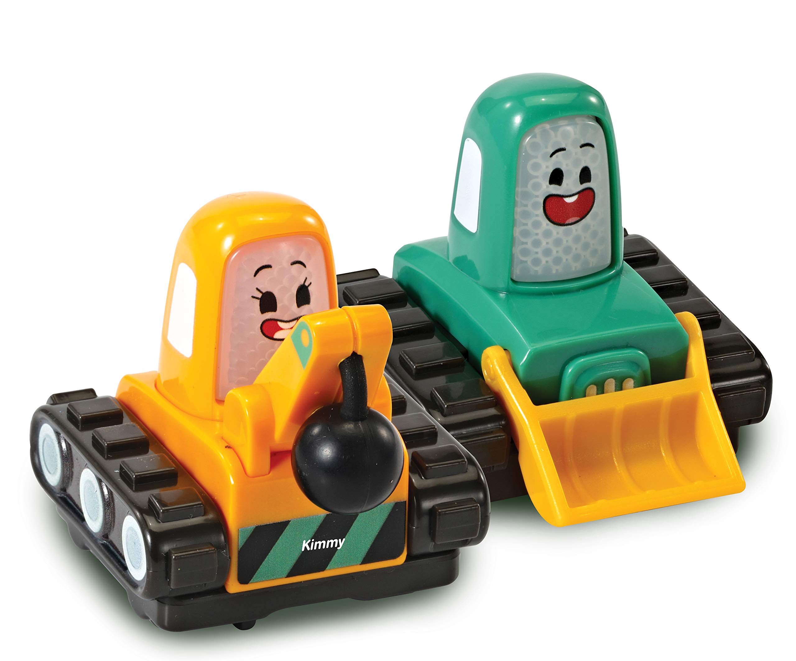 VTech Toot-Toot Cory Carson Mini Duo Kimmy & Timmy Vehicle Pack | Bulldozer and Demolition Crane Toddler Toy Car with Lights and Sounds | Suitable for Boys & Girls 12 Months, 2, 3, 4 + Years
