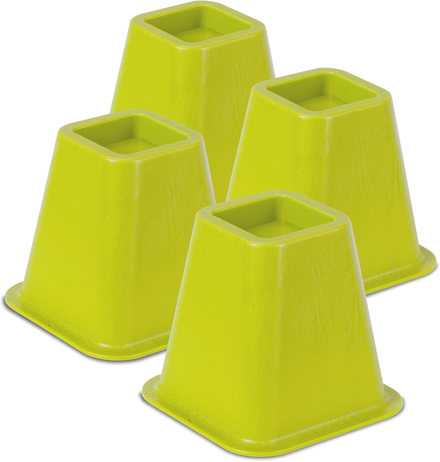 Honey-Can-Do STO-01136 Stackable Square Bed Risers, 4-Pack, Black: Home & Kitchen