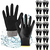 Sintuff Waterproof Work Gloves for Men Insulated Freezer Winter Work Gloves with Sandy Grip for Outdoor