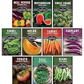 Heat &amp; Drought Tolerant Vegetable Seeds - 10 Variety Pack for Planting | Collection for Hot Climates &amp; Dry Conditions - Heirloom Veg for Southern, Texas, Low-Water Gardens - Survival Garden Seeds