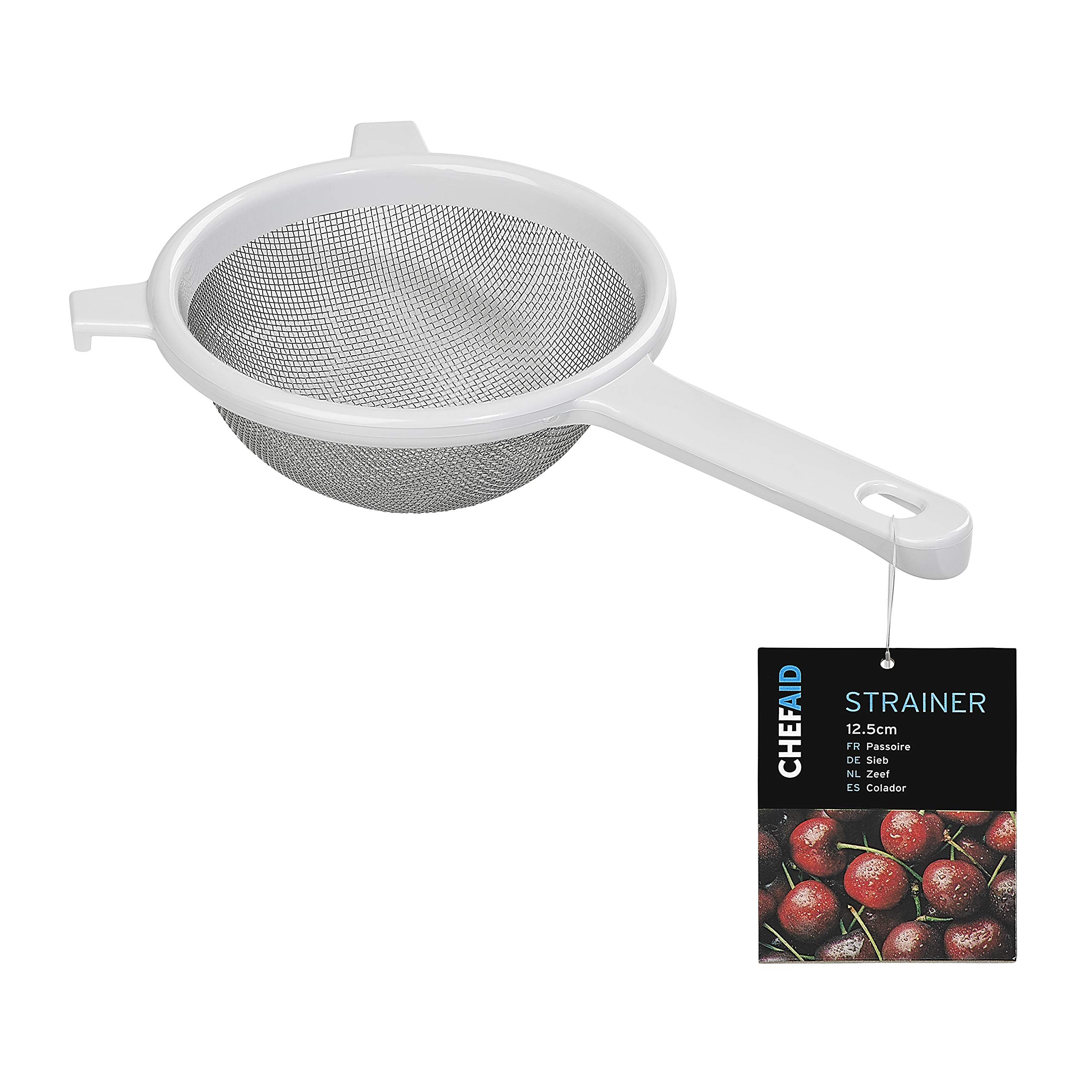 Chef Aid 12.5cm Strainer with Stainless Steel Mesh, Ideal for Tea, Herbs, Spices and Cooking, Hand Wash Recommended