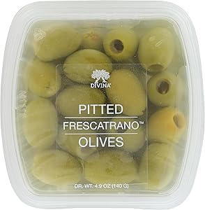 Divina, Pitted Frescatrano Olives, 4.9 Ounce