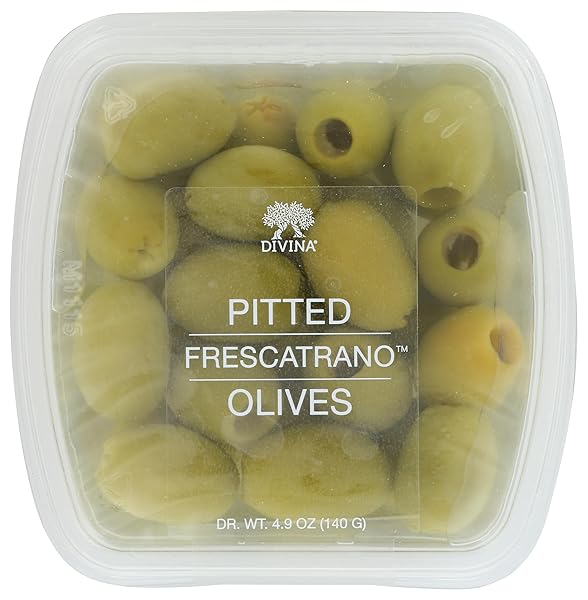 DIVINA, PITTED FRESCATRANO OLIVES, 4.9 OUNCE