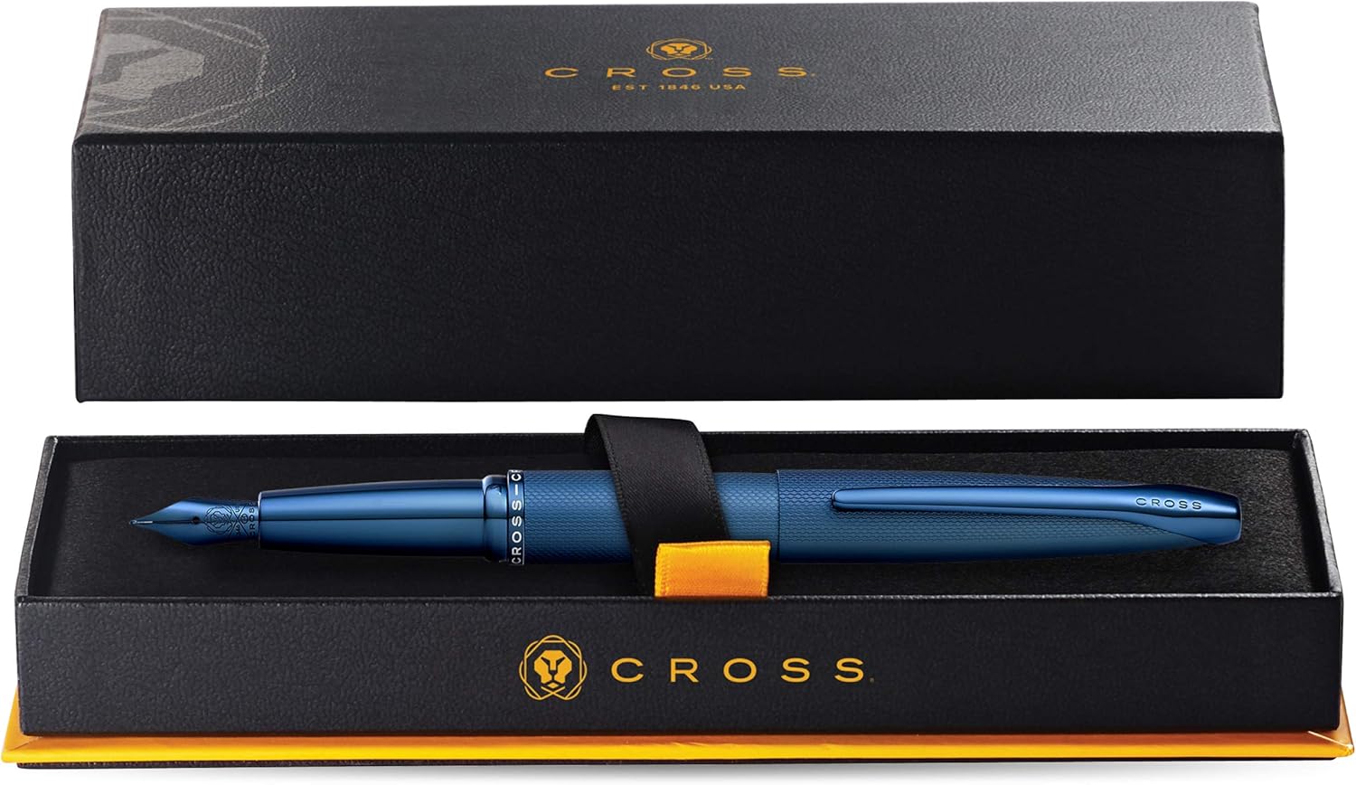 Cross ATX Sand Blasted Dark Blue Fountain Pen Item 88645 PenWorld