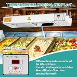 YJINGRUI 650W Food Warming Heat Lamp Adjustable 30-100℃ Digital Display view 3
