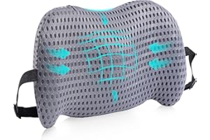 BYMECOST Lumbar Support Pillow for Office Chair, Car Lumbar Pillow Lower Back Pain Relief, Memory Foam Back Cushion with 4D Mesh Cover and Adjustable Straps, Ergonomic Chair Back Pillow for Car,Bed, Gaming