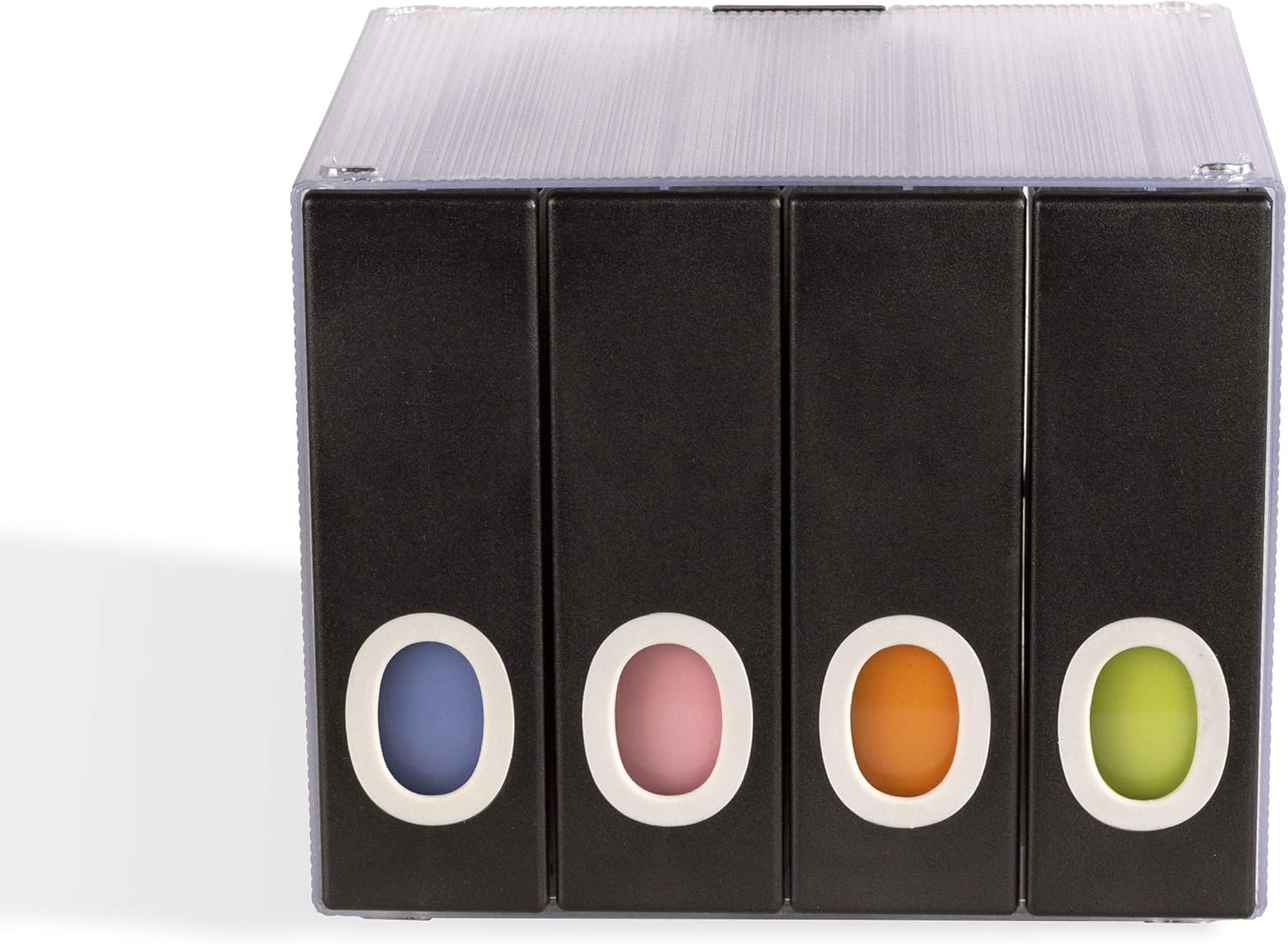 Atlantic Polypropylene Sleeve Disc Organizer - Stack & Lock, Categorize Cds In 4 Color-Coded Binders for 96 Discs Total In Black, PN96635496: Home Audio & Theater