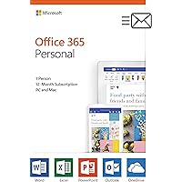 Microsoft Office 365 Personal | 1-year subscription, 1 user, PC/Mac Key Card