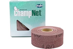 ChampNet Emery Cloth Roll Grit 180 Plumbers Sanding Cloth, 1.5" X 10 Yards | Open Mesh Double Side Aluminum Oxide Sandpaper R