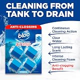 Bloo 3in1 In-Cistern Toilet Blocks Original Pack of 4 Blue Freshener view 3