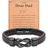 EYQV Infinity Knot Leather Bracelet Gifts for Teen Boys Men Him | Christmas Stocking Stuffers, Valentines Day, Fathers Day, Easter Basket Stuffers, Graduation, Birthday Gifts