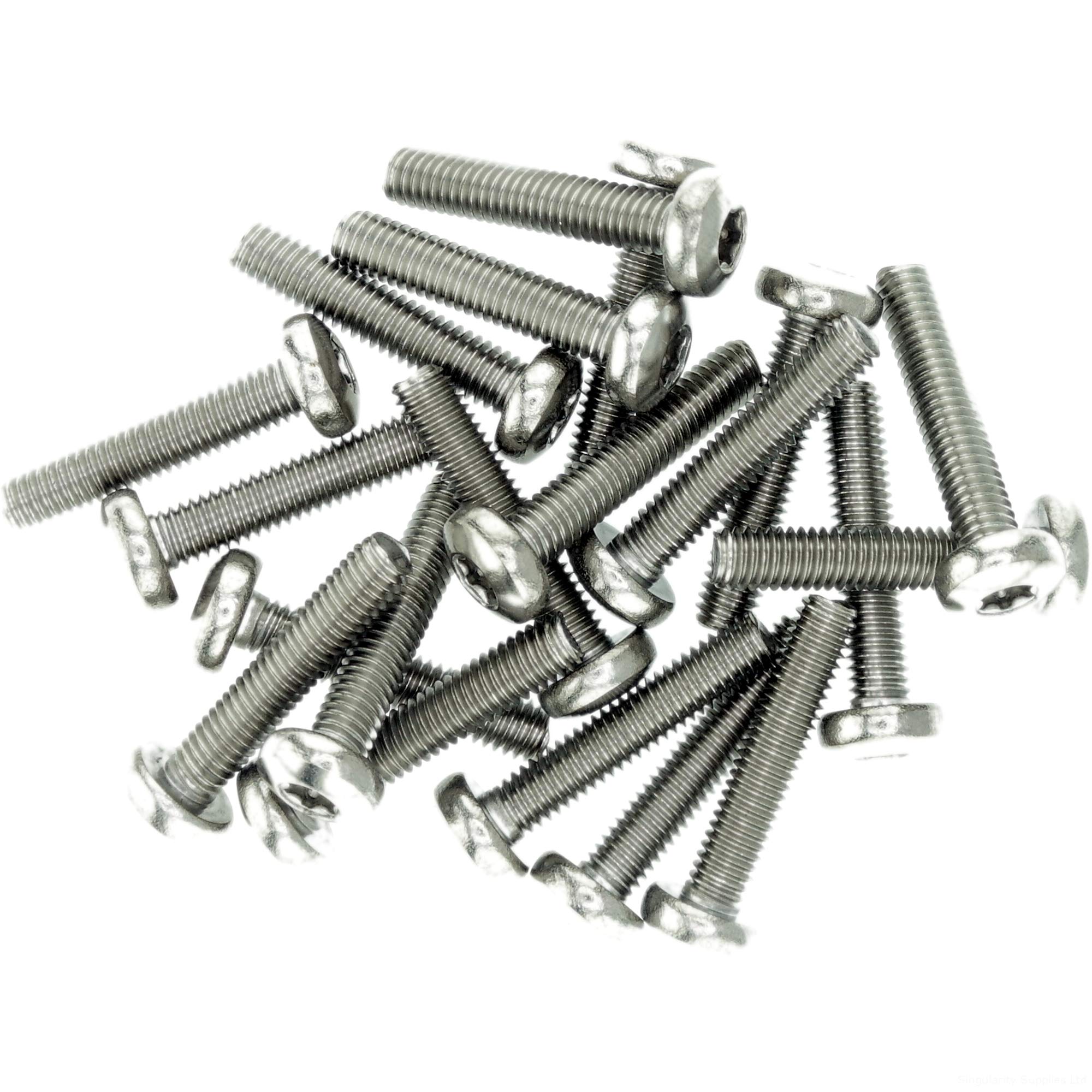 M3 (3mm x 5mm) TX Pan Thread Rolling Screw - Stainless Steel (A2) (Pack of 20)