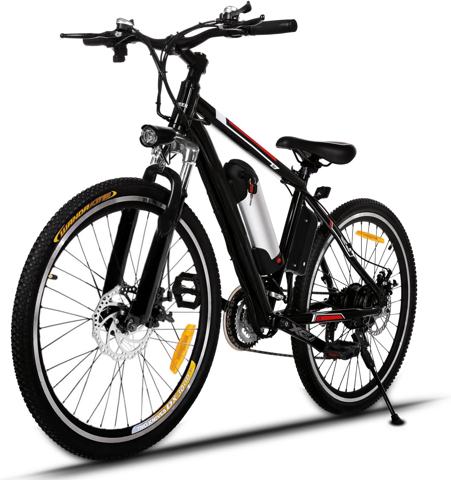 Electric Mountain Bike with 36V 8AH Removable Large Capacity Lithium-Ion Battery, 250W Electric Bike with Battery Charger, Shimano 21-speed Gear