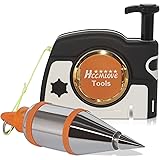 Plumb Bob Magnetic - 10.7 oz(305g) Plumb Rite With 14.5 ft(4.5m) String,Line Reel Used in De Construction Can Automatically S