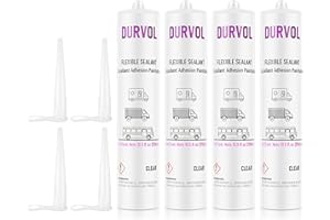 Durvol RV Flexible Sealant Caulking Waterproof Clear Pack of 4
