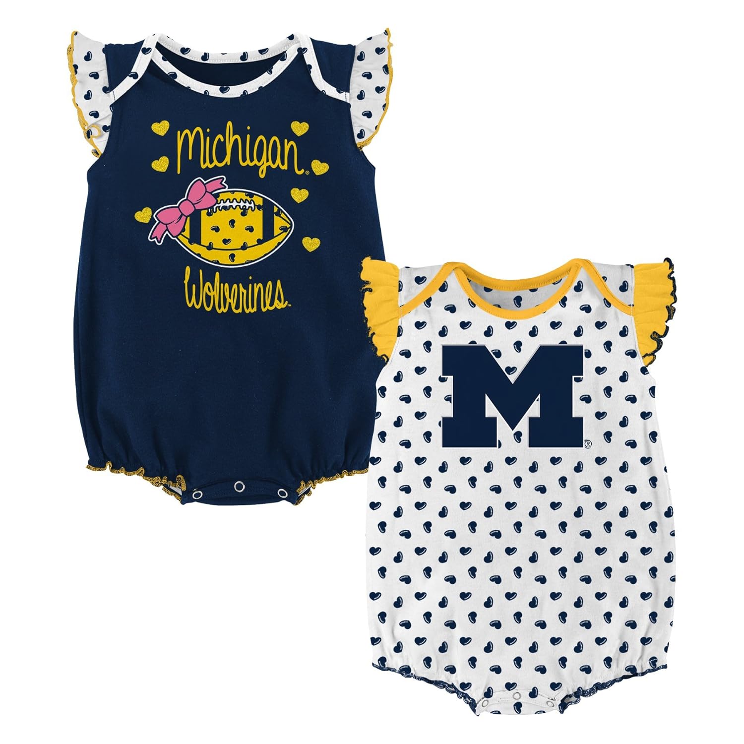 NCAA by Outerstuff NCAA boys Heart Fan 2 Piece Onesie Set