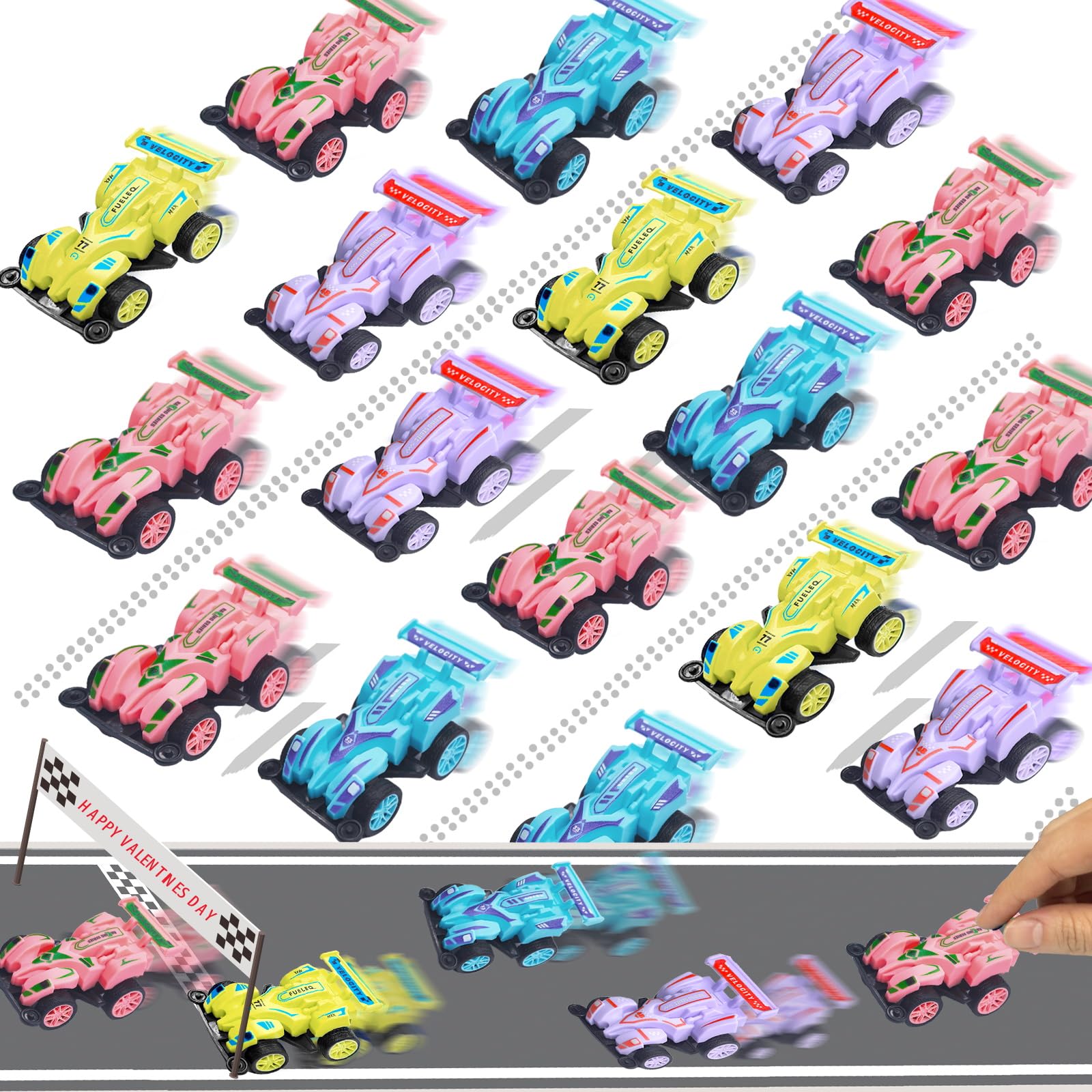 Photo 1 of 28 Pack Pull Back Cars and Trucks Toy, Small Cars Pull Back Racing Vehicles Set, Mini Toy Cars, for Toddlers, Kids Stocking Stuffers, Classroom Exchange Gifts, Gifts for Grandkids, Easter Basket