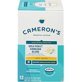 Cameron's, Gold Roast Hawaiian Blend Medium Dark Roast EcoPods, 0.32 Ounce, 12 Count