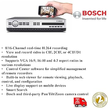 Bosch Neu 16 Kanal Dvr 600 Serie 4 Tb Hdd W Dvd H 264 2 X Vga