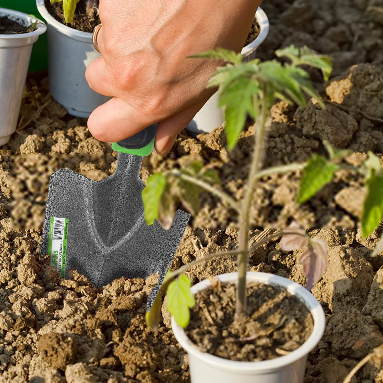 WilFiks Garden Transplanter Trowel, Hand Shovel for Transplanting, Weeding and Digging in The Garden Bed, Heavy Duty Steel Work Tools, Bend Proof Soil Scooper with Depth Marks and an Ergonomic Handle : Garden & Outdoor