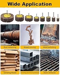 SHITIME 8 Pcs Flap Wheel Sander Set, 1/4" Shank