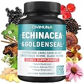 CIVIMUNA Echinacea Extract Capsules with Echinacea, Goldenseal Root, Elderberry and More - 120 Capsules for 4 Months Supply