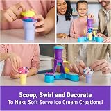 Kinetic Sand Soft Serve Station 396g Colour Sand Cones Tools Kids 5+ view 3